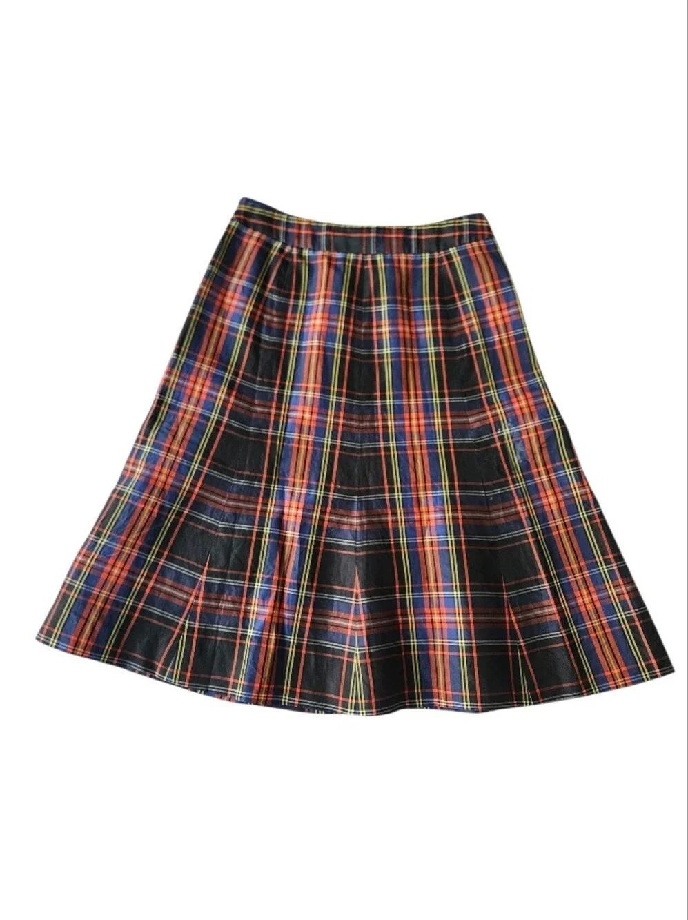 J. CREW Silk Tartan Plaid Box Pleat A-Line Festive & Classic Skirt | SZ 0